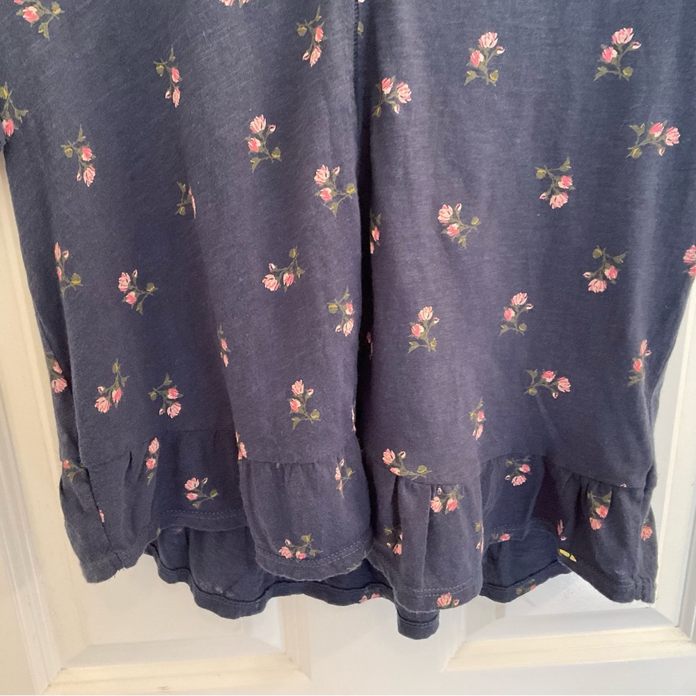 Lucky Brand Floral Ruffle Short Sleeve Top - NWT - Small - Picture 7 of 10